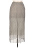 Unbranded 100% Polyamide Chevron-herringbone Silver Casual Skirt Size EU 44 / US 14 - photo 1