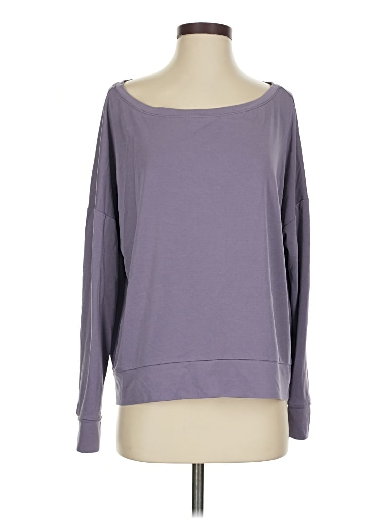 Pre-owned Fabletics Long Sleeve T-shirt In Purple