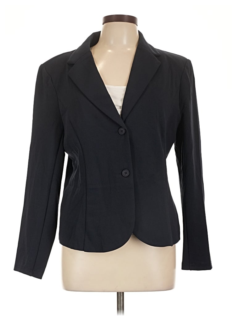 Pre-owned Allegra K Blazer Jacket In Black