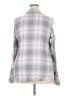 Maurices 100% Rayon Plaid Silver Gray Long Sleeve Button-Down Shirt Size XXL - photo 2