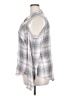 Maurices 100% Rayon Plaid Silver Gray Long Sleeve Button-Down Shirt Size XXL - photo 5