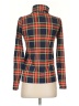 J.Crew 100% Cotton Plaid Red Long Sleeve Turtleneck Size S - photo 2