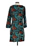 Aryeh Paisley Teal Casual Dress Size L - photo 2