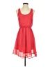 Lush 100% Polyester Solid Red Casual Dress Size S - photo 1