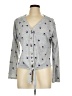 E&M Collection Gray Long Sleeve Blouse Size L - photo 1
