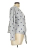 E&M Collection Gray Long Sleeve Blouse Size L - photo 4