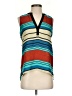 Francesca's 100% Polyester Teal Sleeveless Blouse Size S - photo 1