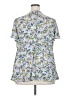 Torrid 100% Polyester Gray Short Sleeve Blouse Size 2X Plus (2) - photo 2