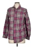 SO 100% Cotton Plaid Burgundy Long Sleeve Button-Down Shirt Size M - photo 1