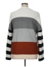 Fashion 100% Acrylic Color Block Gray Pullover Sweater Size XL - photo 2