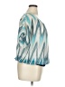 AB Studio 100% Spandex Teal Short Sleeve Blouse Size XL - photo 4