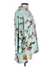 Natori Floral Teal 3/4 Sleeve Blouse Size L - photo 4