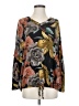 Tribal Floral Gray Pullover Sweater Size S - photo 1