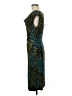 Connected Apparel Animal Print Teal Cocktail Dress Size 8 - photo 5