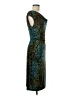Connected Apparel Animal Print Teal Cocktail Dress Size 8 - photo 4
