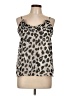 Adrienne 100% Polyester Silver Sleeveless Top Size L - photo 1