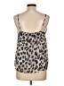 Adrienne 100% Polyester Silver Sleeveless Top Size L - photo 2