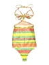Unbranded Print Yellow One Piece Swimsuit Size S - photo 2