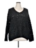 Caslon Metallic Black Pullover Sweater Size 2X - photo 1