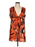 Coco and Chase 100% Polyester Orange Sleeveless Blouse Size L - photo 1
