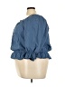 Torrid 100% Cotton Blue 3/4 Sleeve Blouse Size 3X Plus (3) - photo 5