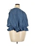 Torrid 100% Cotton Blue 3/4 Sleeve Blouse Size 3X Plus (3) - photo 4
