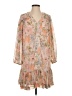 Taylor 100% Polyester Floral Tan Casual Dress Size 0 - photo 1