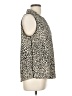 Naked Zebra 100% Polyester Animal Print Ivory Sleeveless Blouse Size L - photo 4