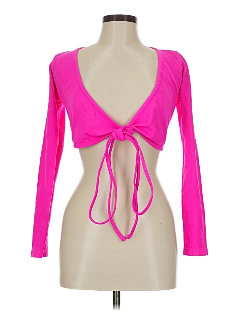 Pre-owned Fabletics Long Sleeve T-shirt In Pink