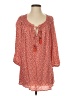 Daniel Rainn 100% Rayon Red 3/4 Sleeve Blouse Size P (petite) - photo 1