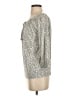 Unbranded 100% Rayon Gray 3/4 Sleeve Blouse Size XS - photo 5