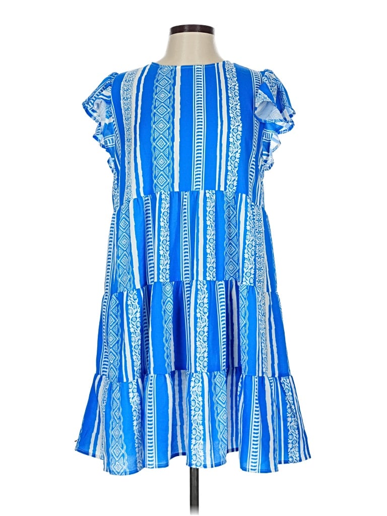 Pre-owned Flying Tomato Casual Dress In Blue