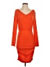 Unbranded 100% Polyester Orange Cocktail Dress Size S - photo 1