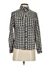 AK Anne Klein 100% Polyester Houndstooth Ivory Long Sleeve Blouse Size XS (petite) - photo 1