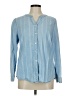 Chico's 100% Cotton Blue Long Sleeve Button-Down Shirt Size Med (1) - photo 1