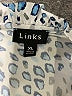 Links Animal Print Blue Short Sleeve Blouse Size XL - photo 7