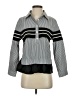 Assorted Brands Stripes Gray 3/4 Sleeve Blouse Size S - photo 1