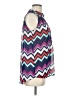 rue21 100% Polyester Chevron-herringbone Blue Sleeveless Blouse Size L - photo 4