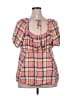 Torrid Pink Short Sleeve Blouse Size 3X Plus (3) - photo 2