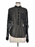 Dex 100% Polyester Polka Dots Black Long Sleeve Blouse Size M - photo 1