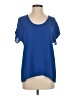 Soprano 100% Polyester Blue Short Sleeve Blouse Size S - photo 1