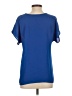 Soprano 100% Polyester Blue Short Sleeve Blouse Size S - photo 2