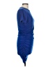 Unbranded Solid Blue Casual Dress Size M - photo 4