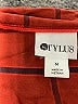 Stylus 100% Rayon Plaid Red Long Sleeve Button-Down Shirt Size M - photo 7