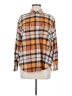Old Navy 100% Cotton Plaid Orange Long Sleeve Button-Down Shirt Size M - photo 1