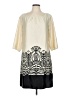 Mossimo 100% Polyester Graphic Ivory Casual Dress Size L - photo 1