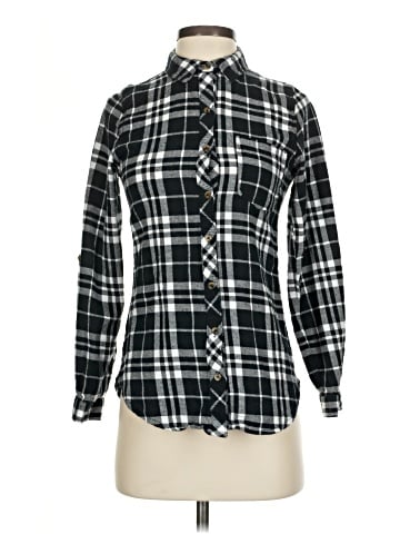 Polly & Esther Long Sleeve Button-Down Shirt (view 1)