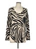 Karen by Karen Kane Animal Print Ivory Pullover Sweater Size L - photo 1