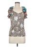 Etcetera Animal Print Brown Sleeveless T-Shirt Size M - photo 1