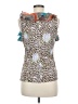 Etcetera Animal Print Brown Sleeveless T-Shirt Size M - photo 2